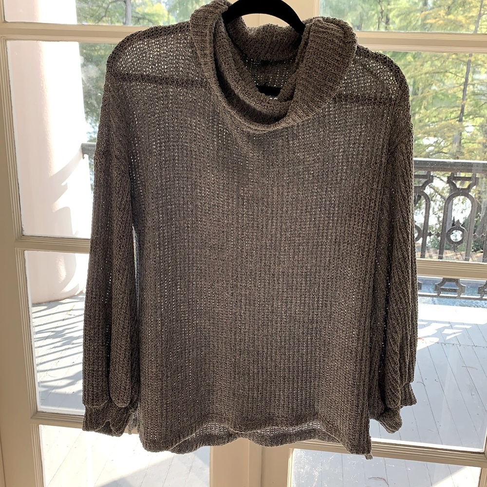 lightweight cow neck sweater